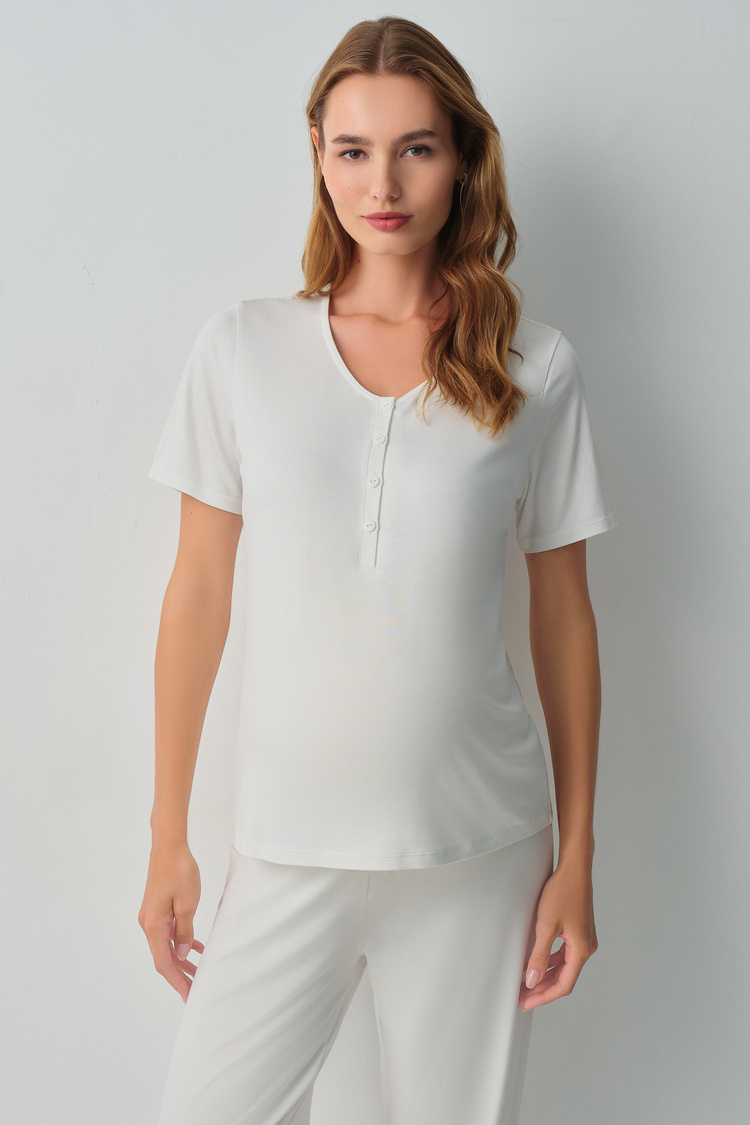 Ecru Pearl Mama Pyjamas Set