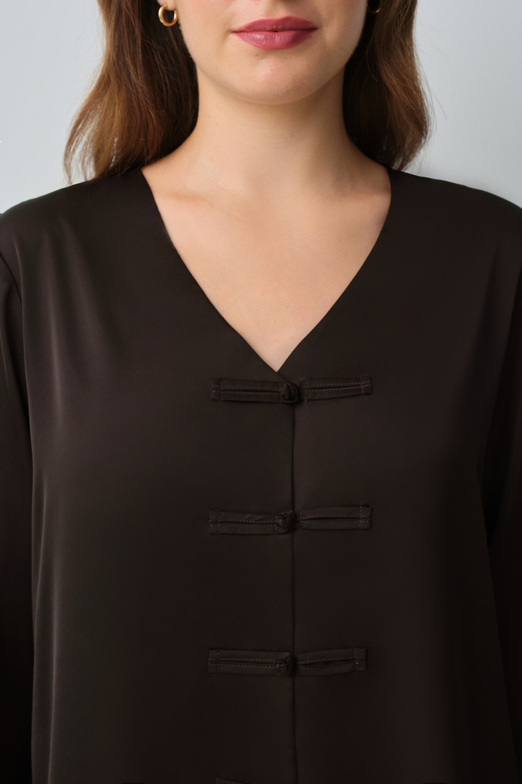 Bitter Aura V-Neck Button Front Pyjamas Set