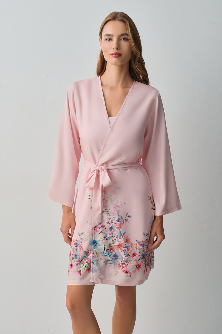 Pink Print Bliss Morning Gown
