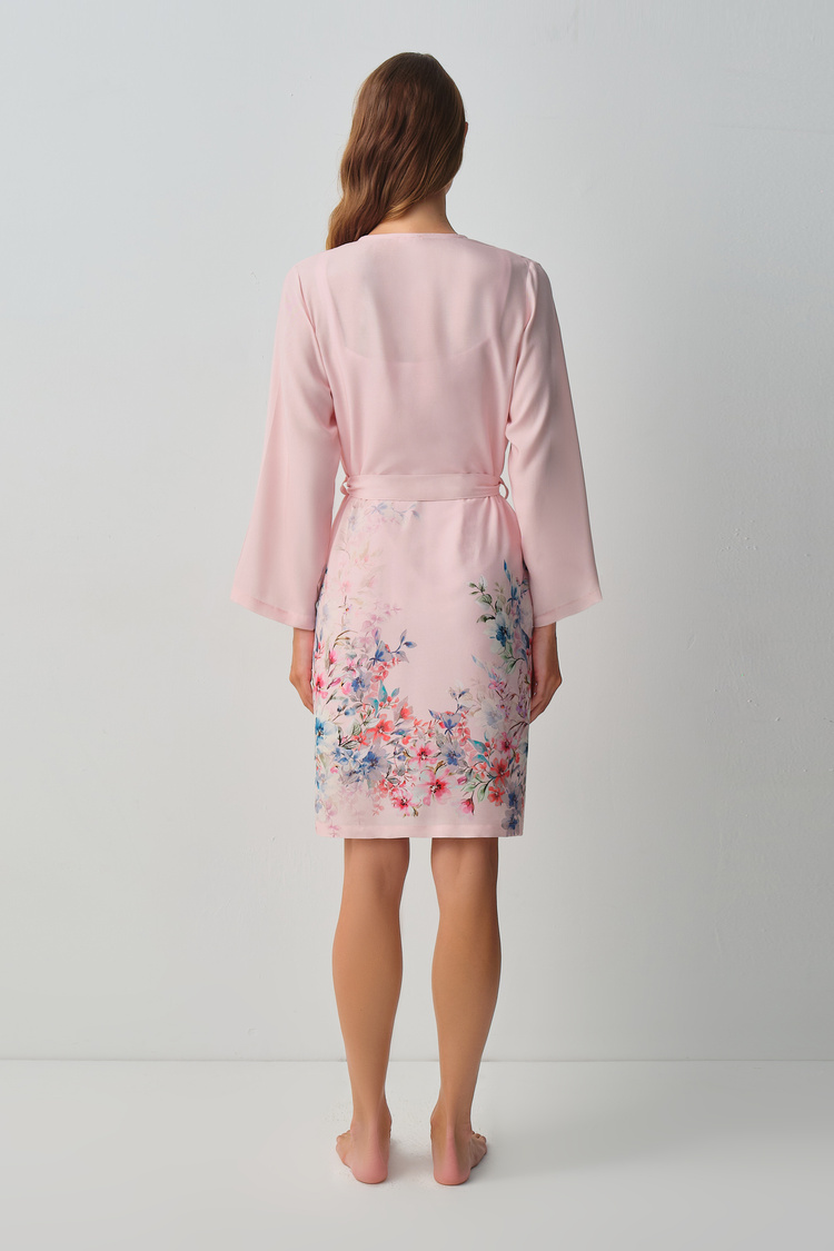 Pink Print Bliss Morning Gown