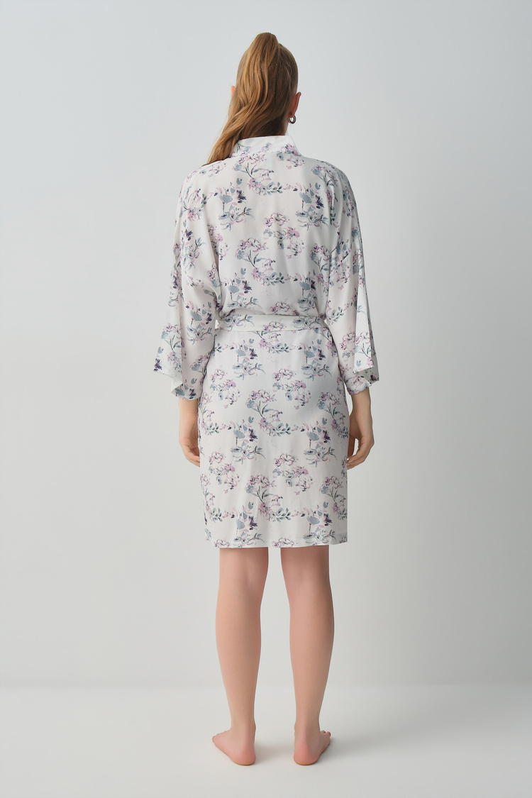Flower Print Flower Morning Gown