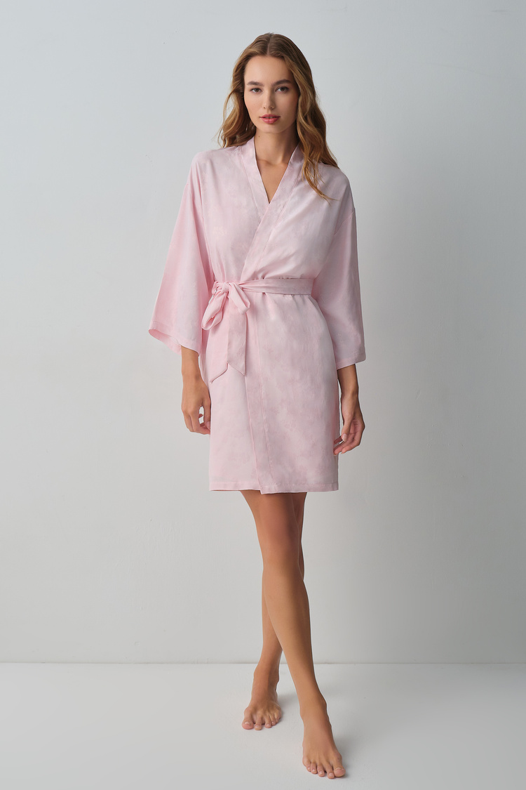 Pink Floral Morning Gown