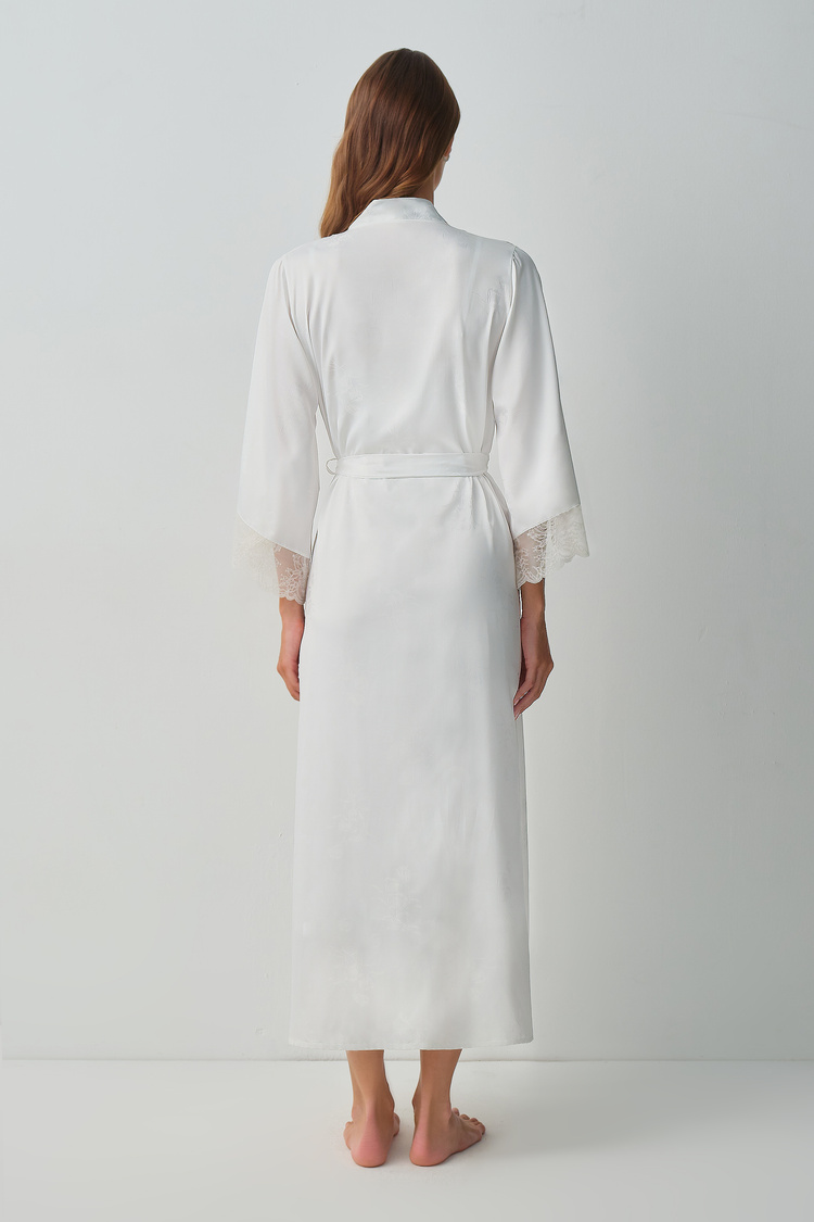 Ecru Bride Long Morning Gown