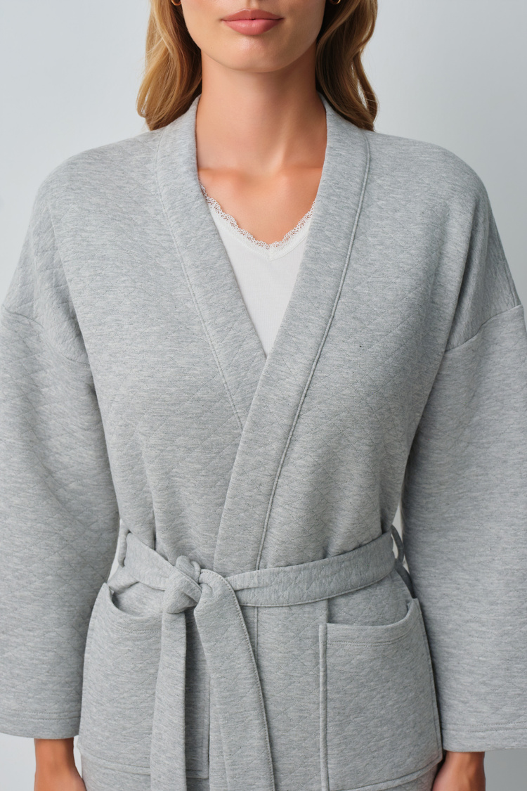 Gray Melange Griss Morning Gown
