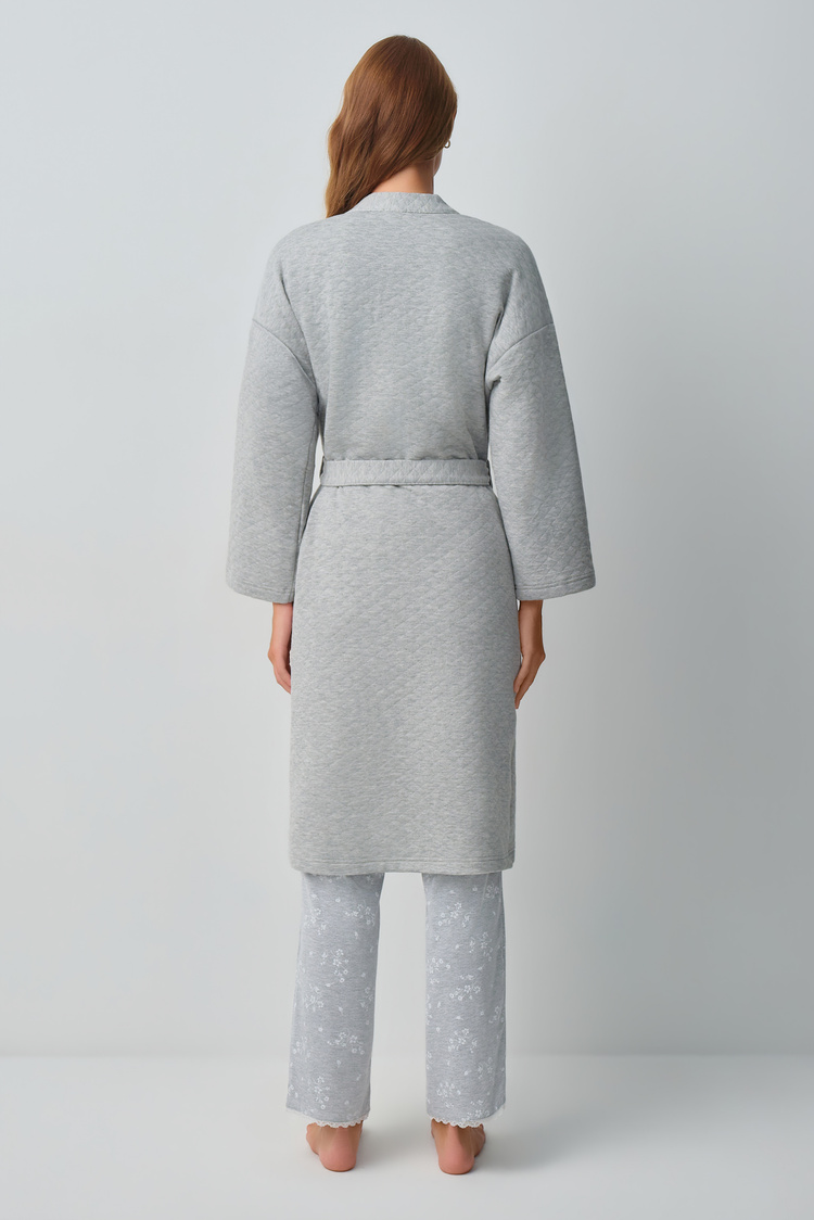 Gray Melange Griss Morning Gown