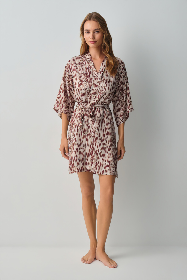 Leopard Print Leo Morning Gown