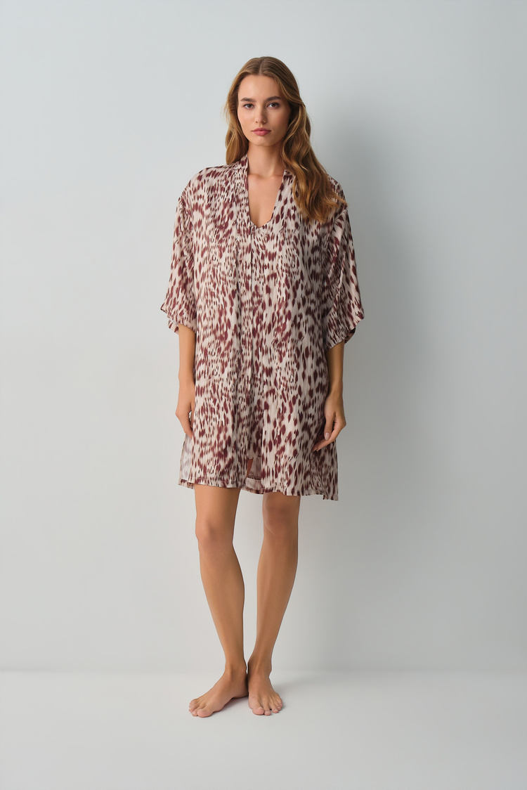 Leopard Print Leo Morning Gown