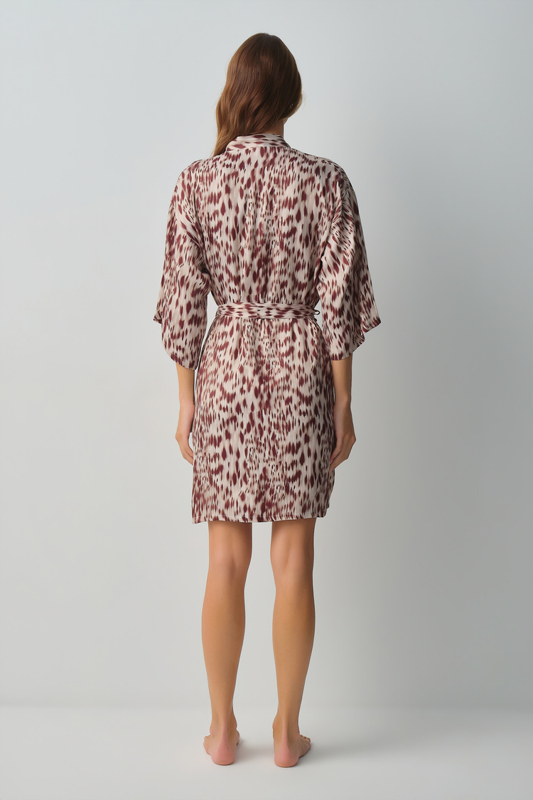Leopard Print Leo Morning Gown