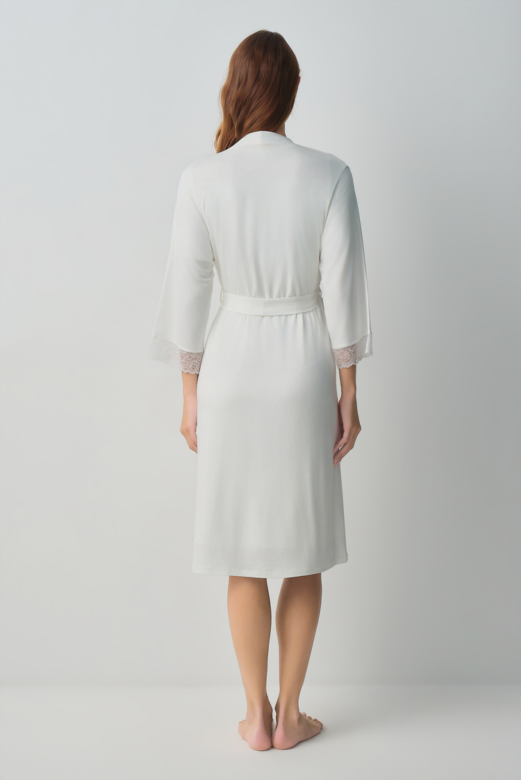 Ecru Pearl Mama Morning Gown