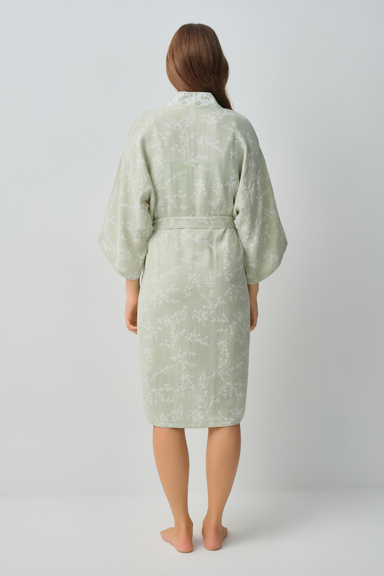 Green Print Cindy Mama Morning Gown