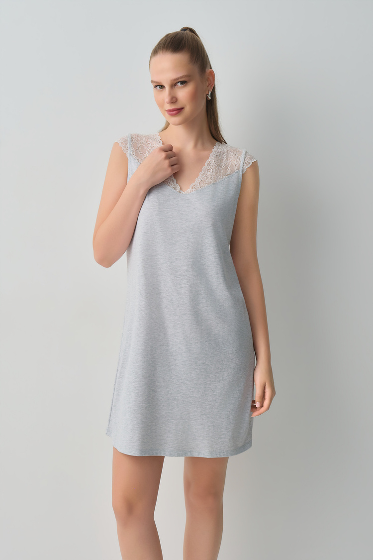 Gray Melange Glace Nightie