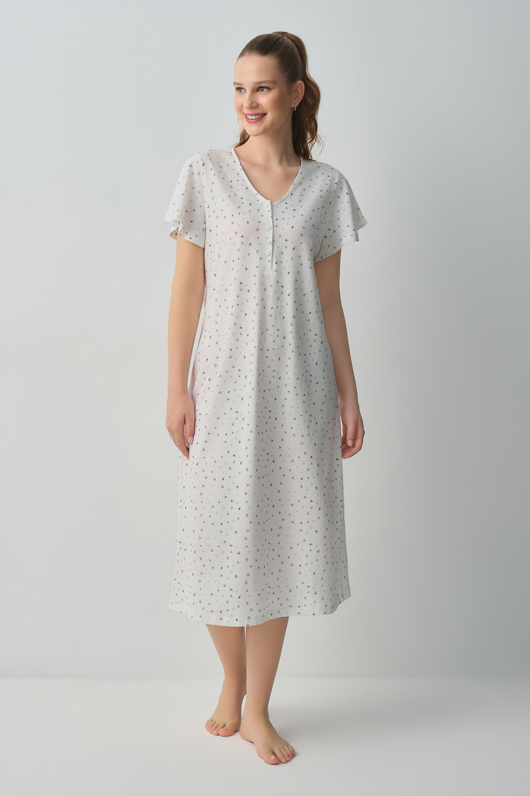 Ecru Print Amara Nightie