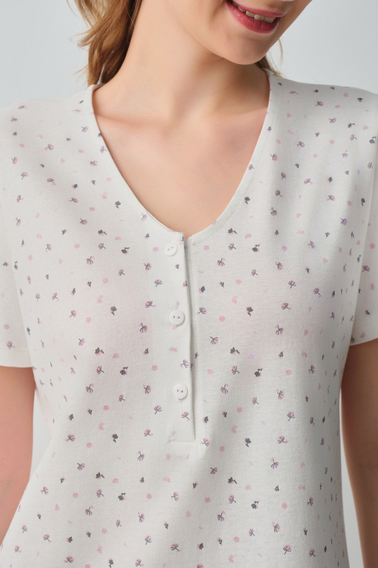 Ecru Print Amara Nightie