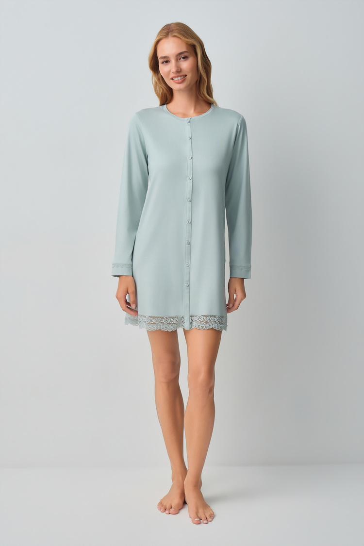 Mint Sofia Long Sleeve Nightie