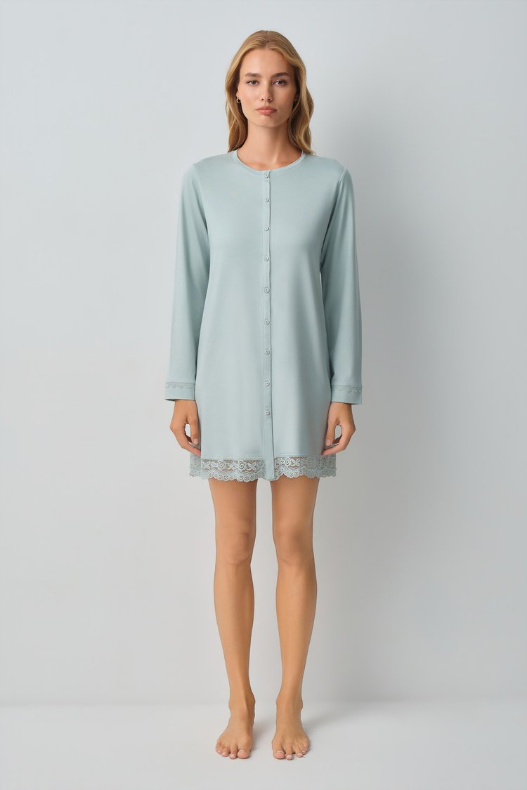 Mint Sofia Long Sleeve Nightie