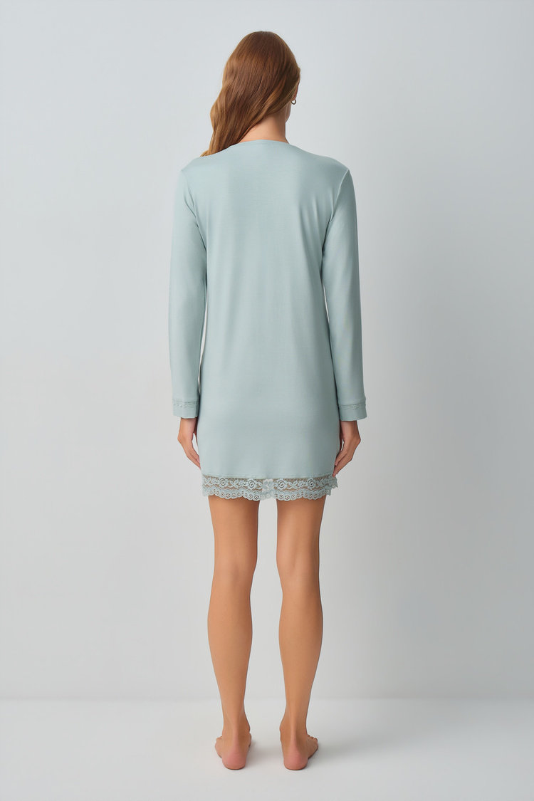 Mint Sofia Long Sleeve Nightie