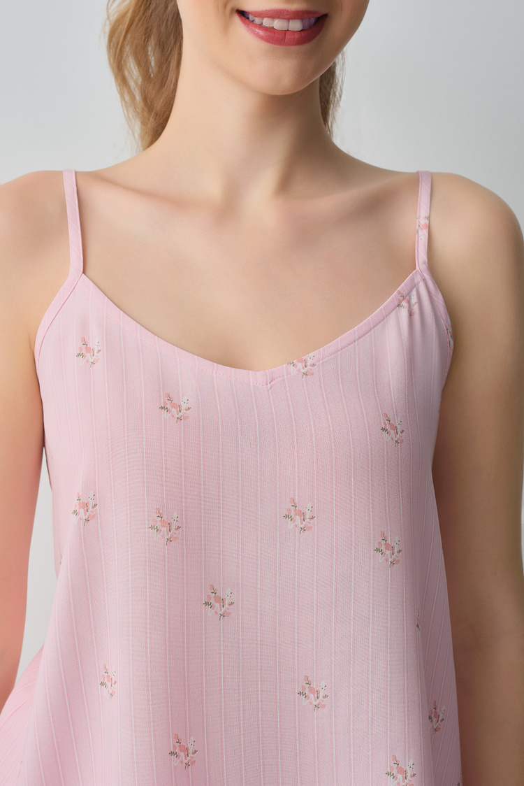 Pink Line Jade Top-Short Set