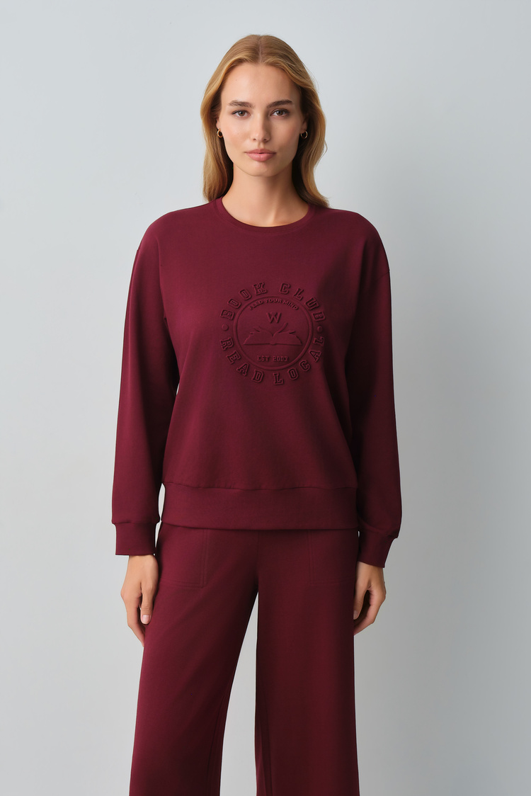 Burgundy Campus Sweatshirt