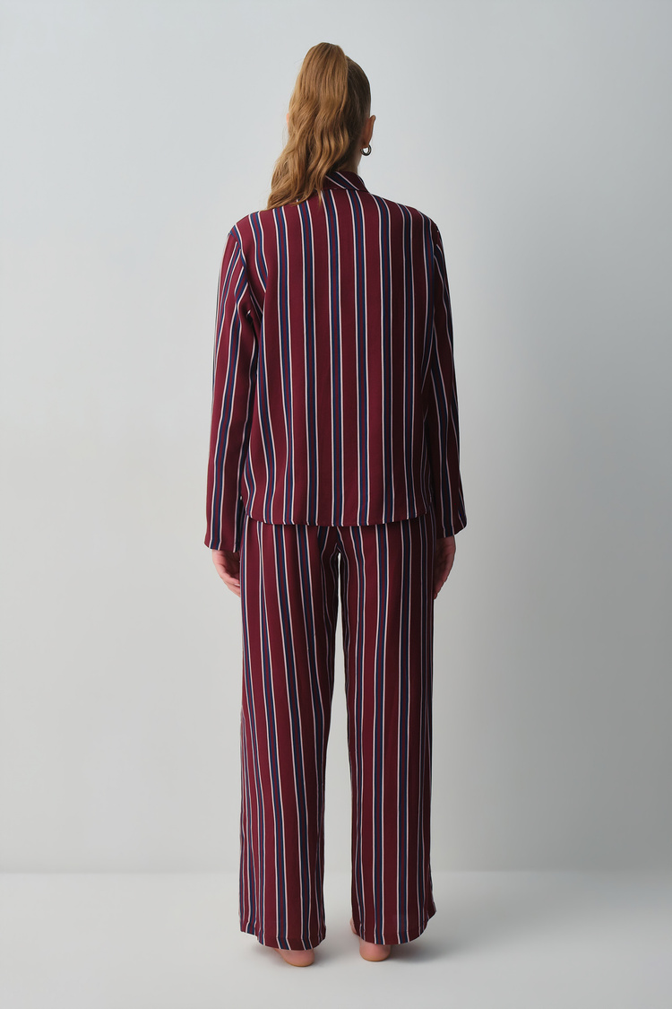 Burgundy Line Campus Shirt