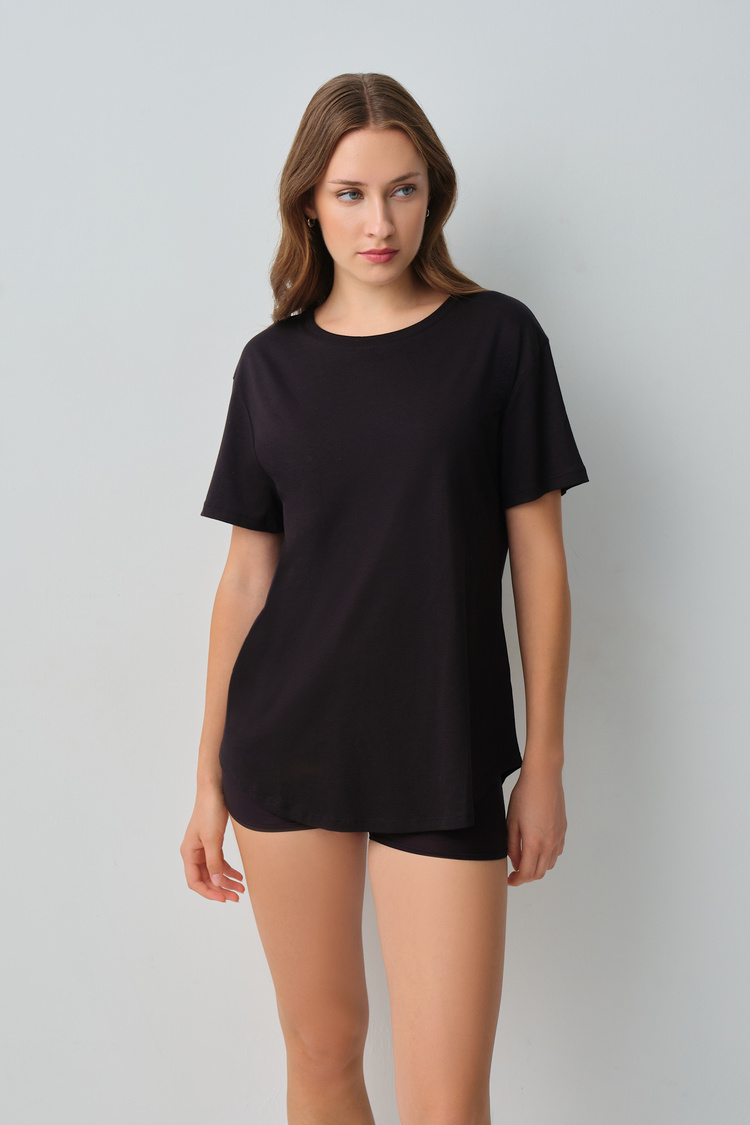 Siyah Comfy Modal T-Shirt