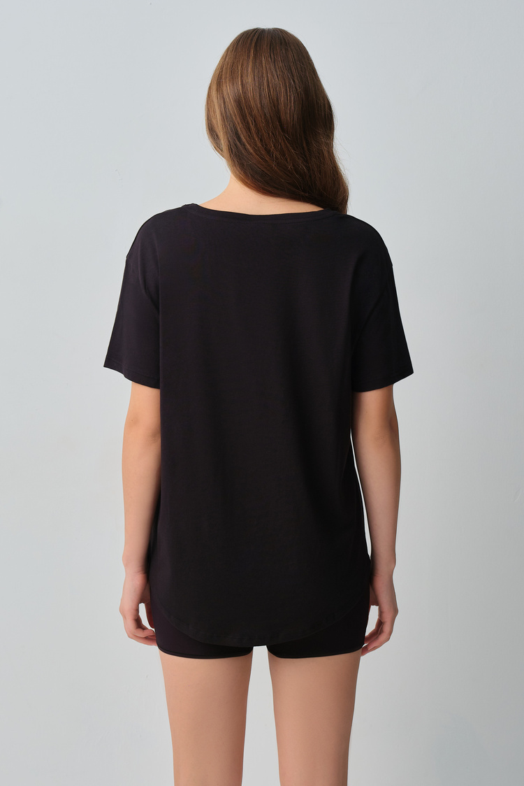 Siyah Comfy Modal T-Shirt