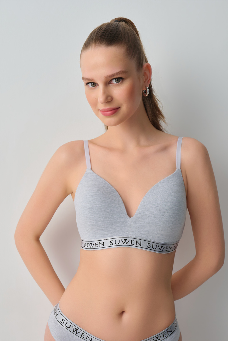 Gray Melange Campus Bra