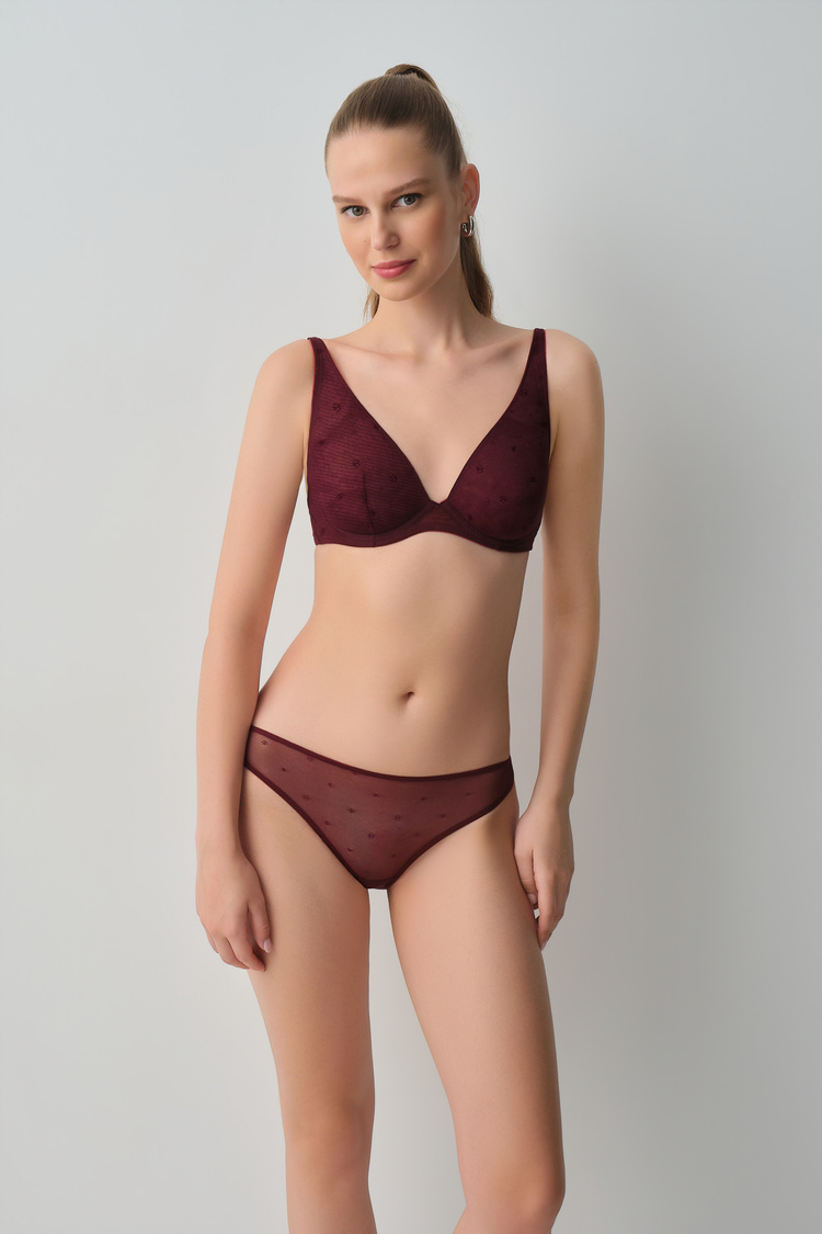 Burgundy Campus Slip