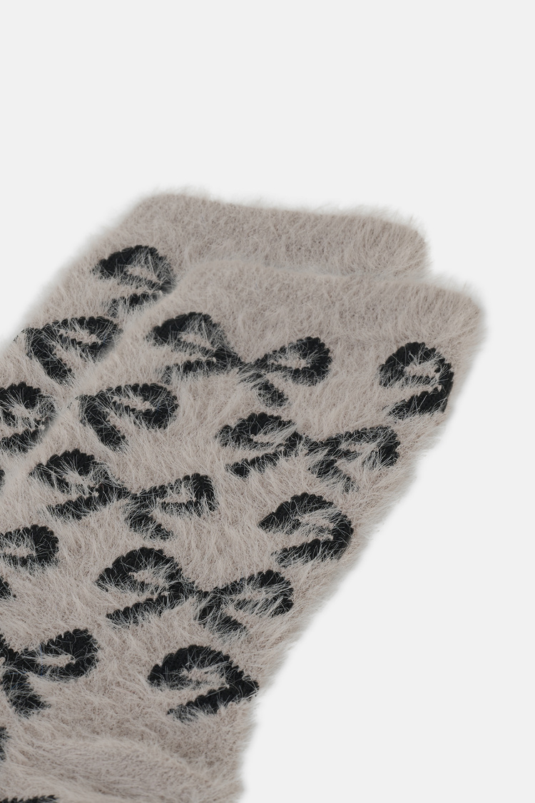 Vizon Fluffy Ribbon Soket Çorap