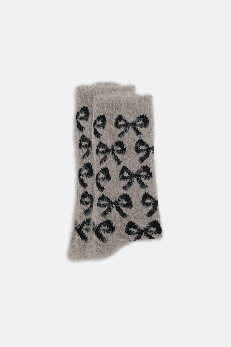 Vizon Fluffy Ribbon Soket Çorap