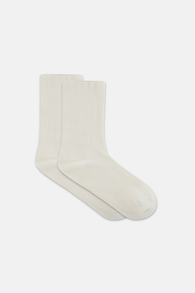 Ekru Bamboo Soket Çorap
