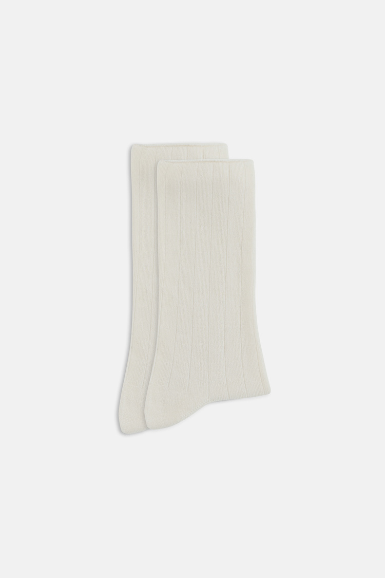 Ekru Bamboo Soket Çorap