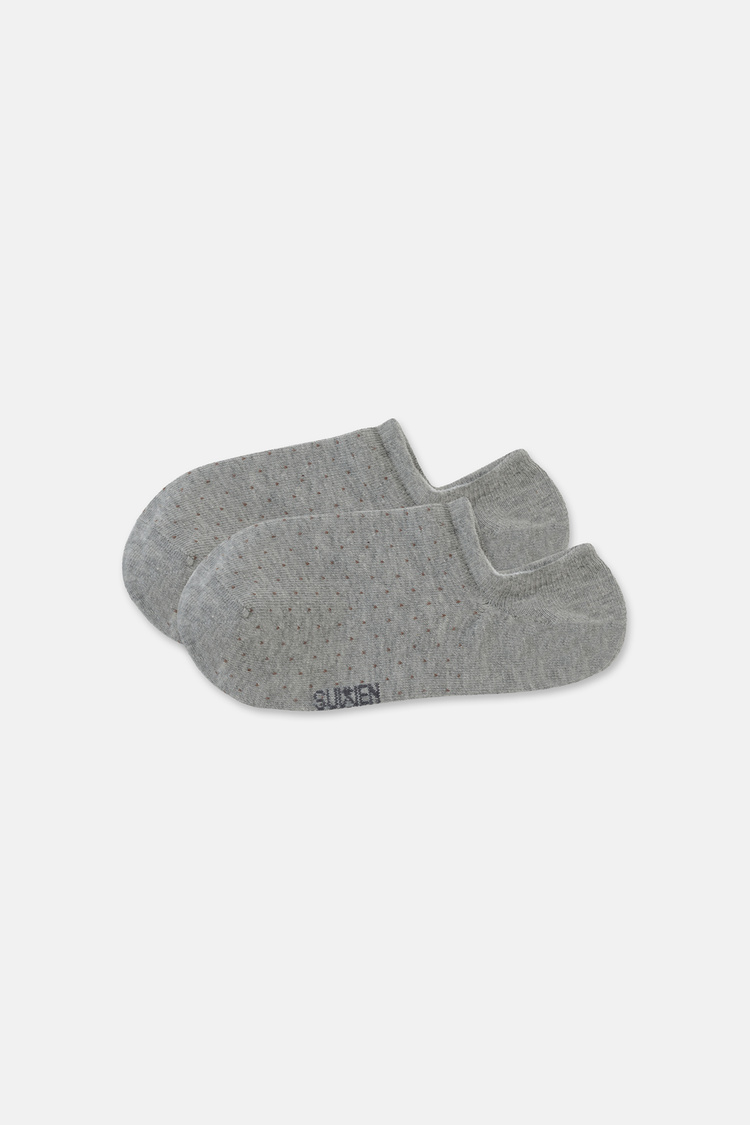 Gri Dotty Puantiyeli Sneaker Çorap